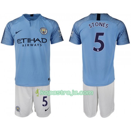 Billiga Fotbollströjor Manchester City STONES 5 Barn Hemma tröja 2018/19 Kortärmad